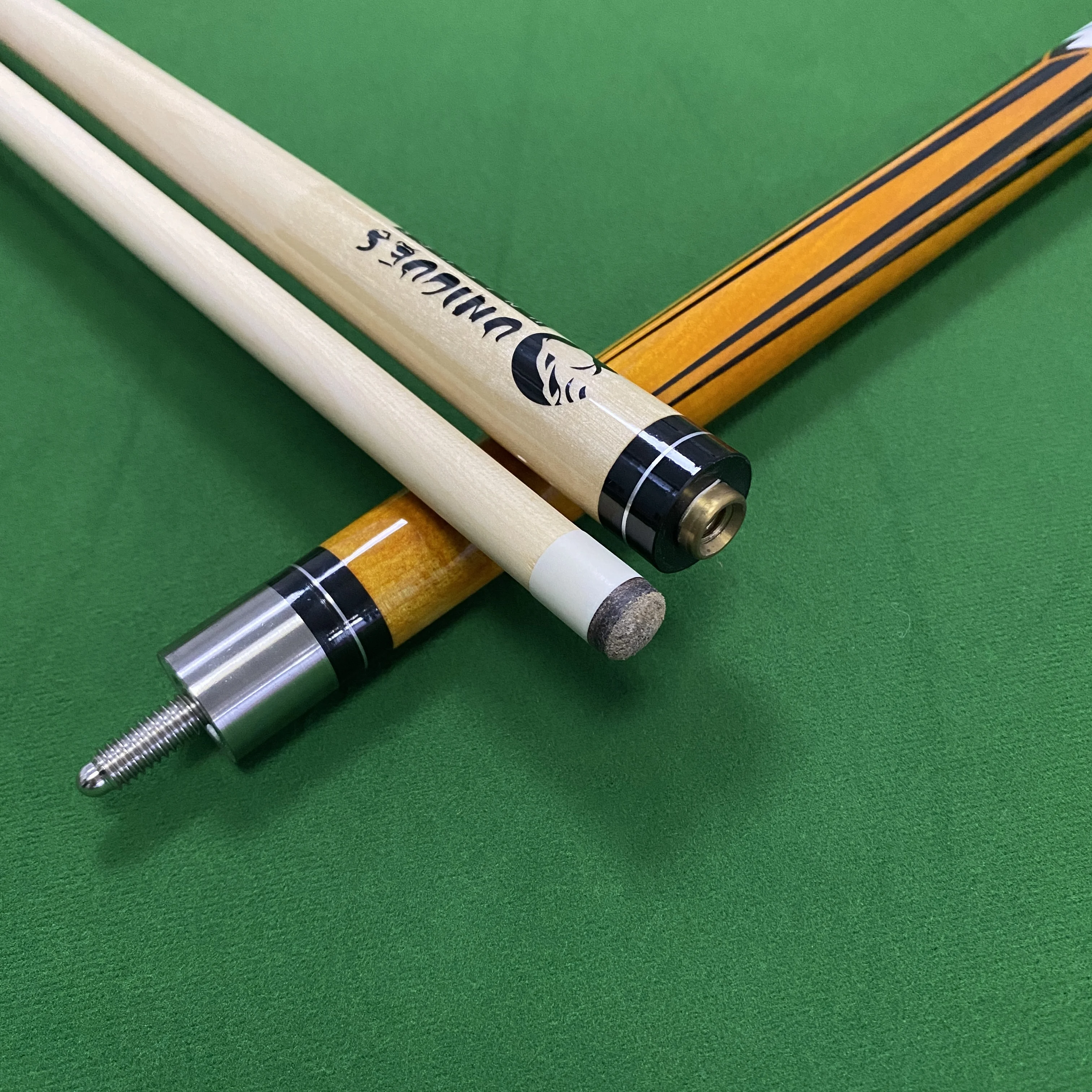 factory wholesale leather paint stainless steel join america pool cue  billiard stick