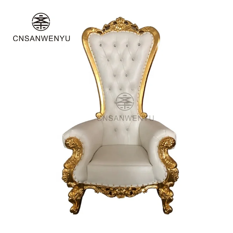 Plaza Banquet Event king and Queen High Back Chair Solid Wood Wedding Sofa