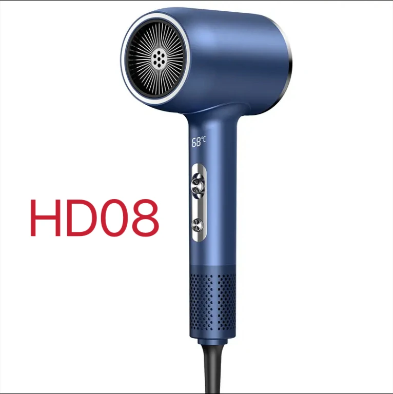 High Quality HD08 Dys Hair Dryer on With Accessories for Negative Ion Care