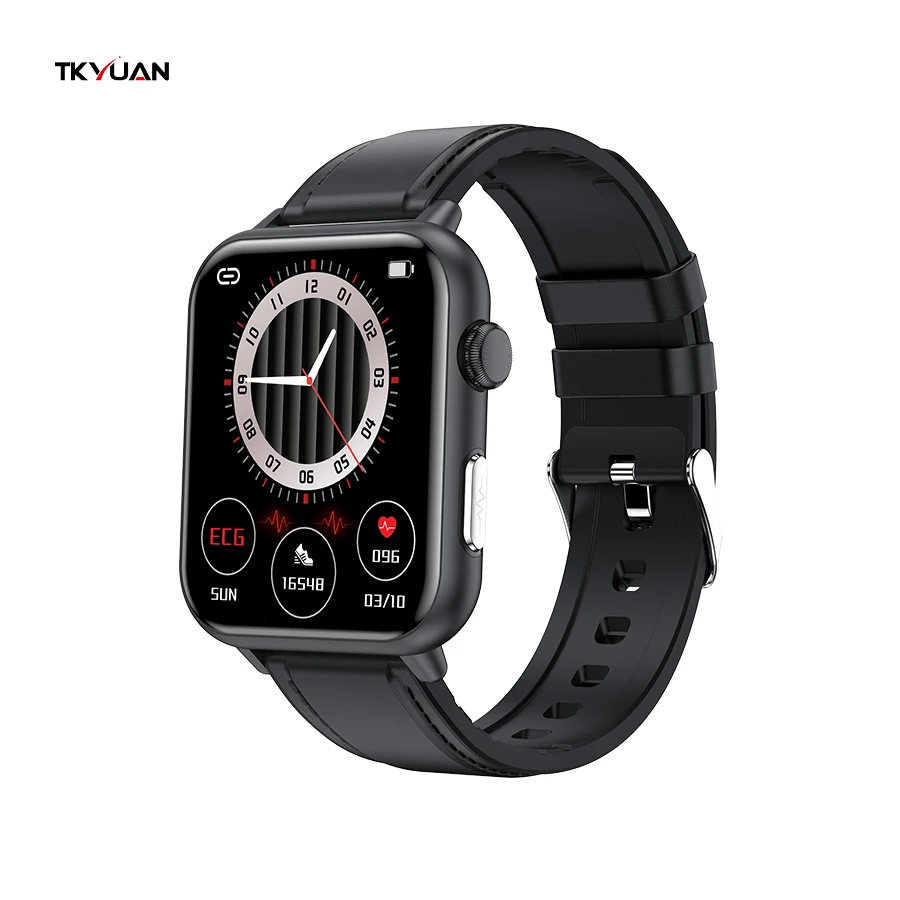 TKYUAN Factory E200 ECG PPG body temperature 1.72 inch blood pressure blood oxygen SPO2 heart rate monitoring smart watch