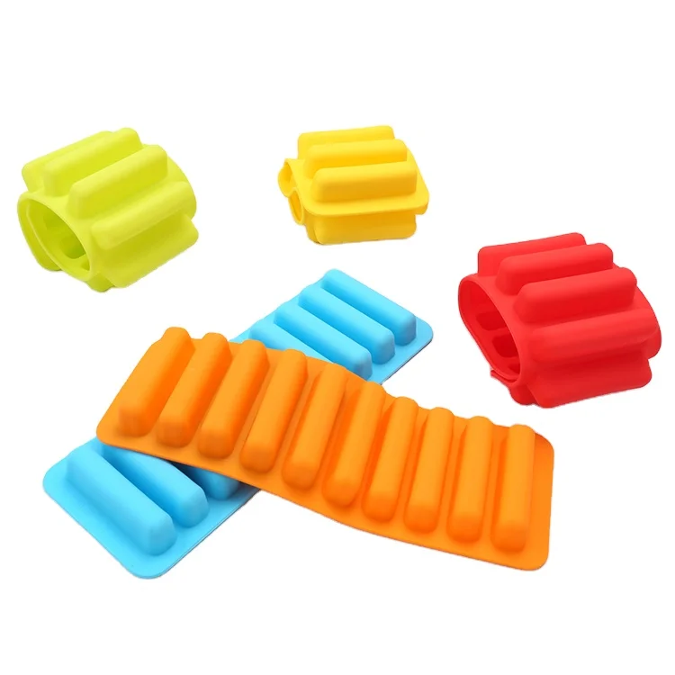 
 Форма цилиндрическая для выпечки из пищевого силикона в виде ледяной решетки с 10 отверстиями  