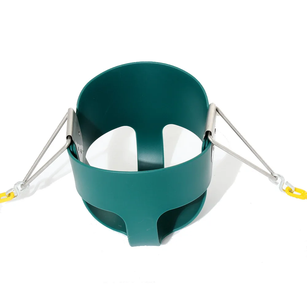 Toddler Swing Seat High Back Full Bucket with Heavy Duty 66 inches Plastic Coated Chain Snap Hooks and Tree Hanging Straps