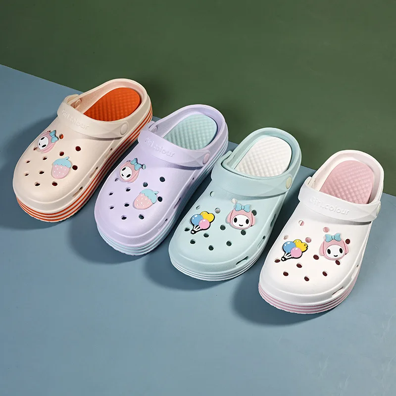 High Quality Hole Shoes Multicolor Heel Clogs EVA Wholesale Ladies Sandals Slippers For Women Clogs Hospital Hole Shoes