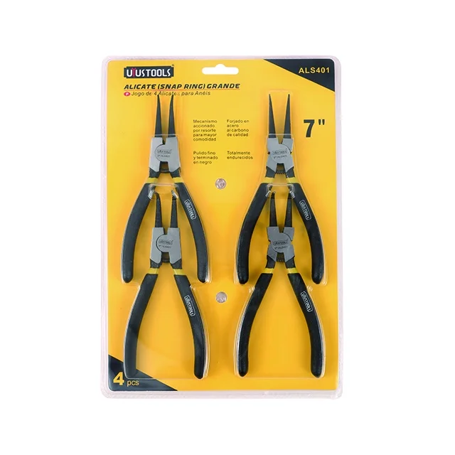
Stock Tool 7 Inch 4 Piece Circlip Plier Set 