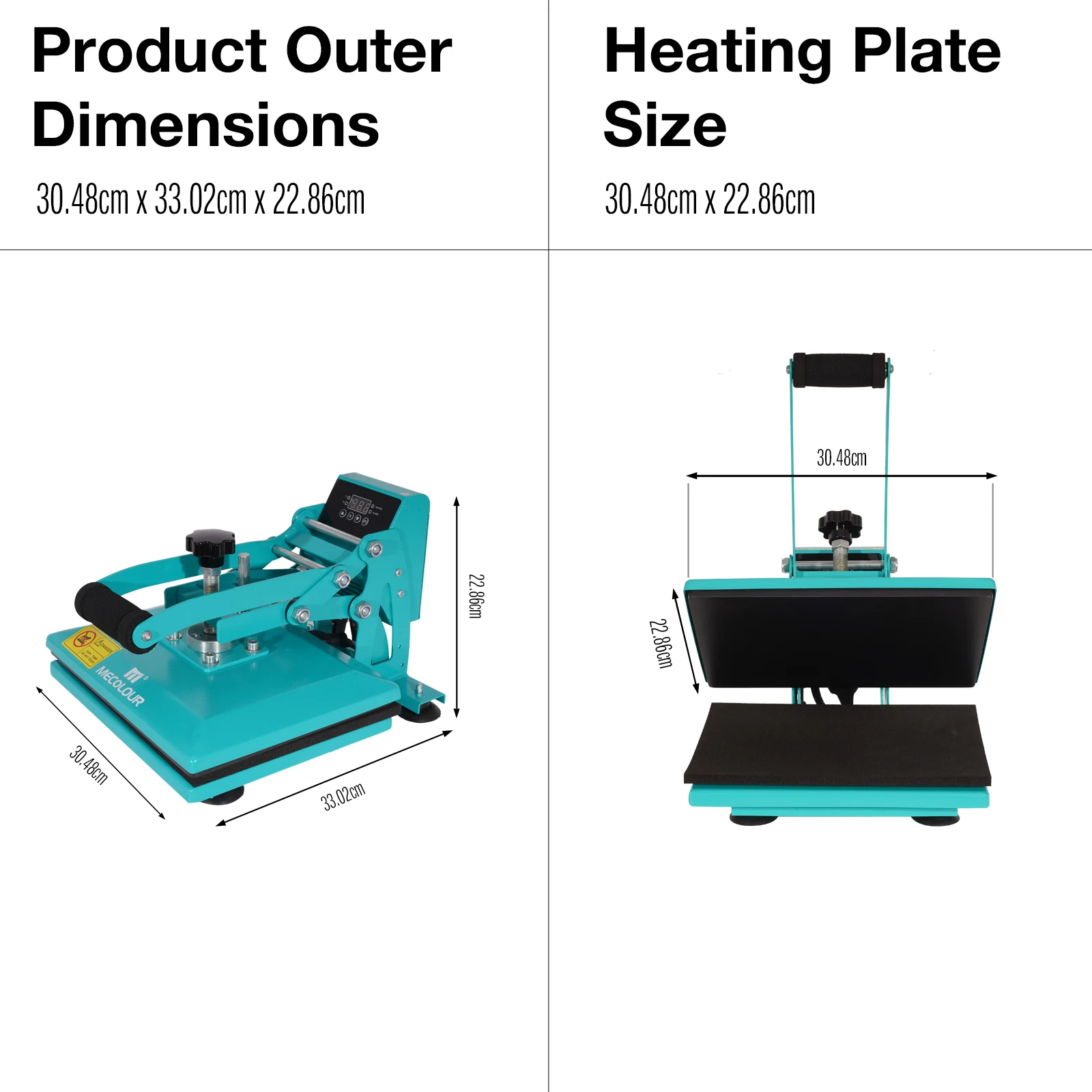 Mecolour 23x30 см термопресс для футболок