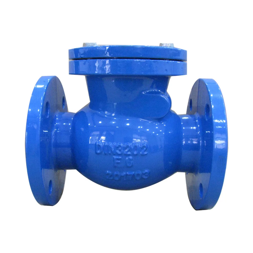 DIN3202 brass seal double flange swing check valves DN50-DN400