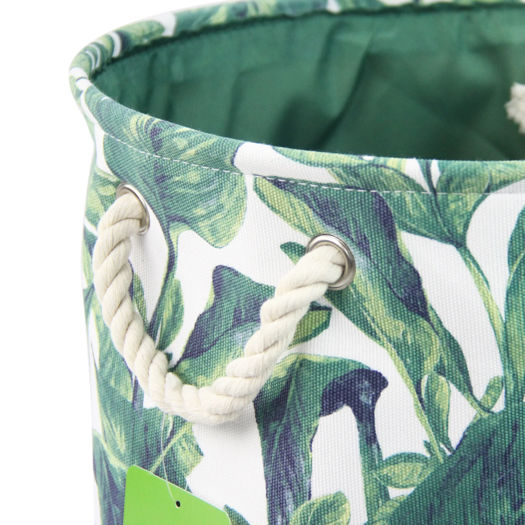 2020 New Comfortable Home Fabric laundry basket printed  foldable washing basket with cotton Rope  handle