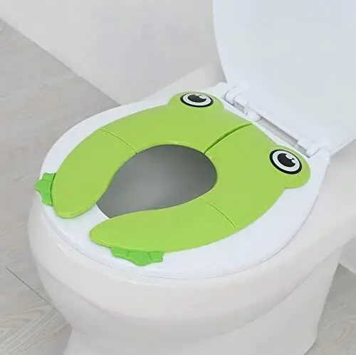 Baby Child Safety Product Baby Potty Training Toilet Foldable Potty Training Seat Toilet Seat Cover Plastic The Frog Shape