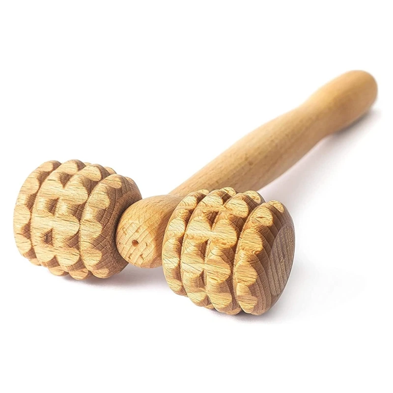 Multi-Functional Facial Roller Massager Ease Muscle Tension and Supports Skin Health Wooden T-Shape Massage Roller
