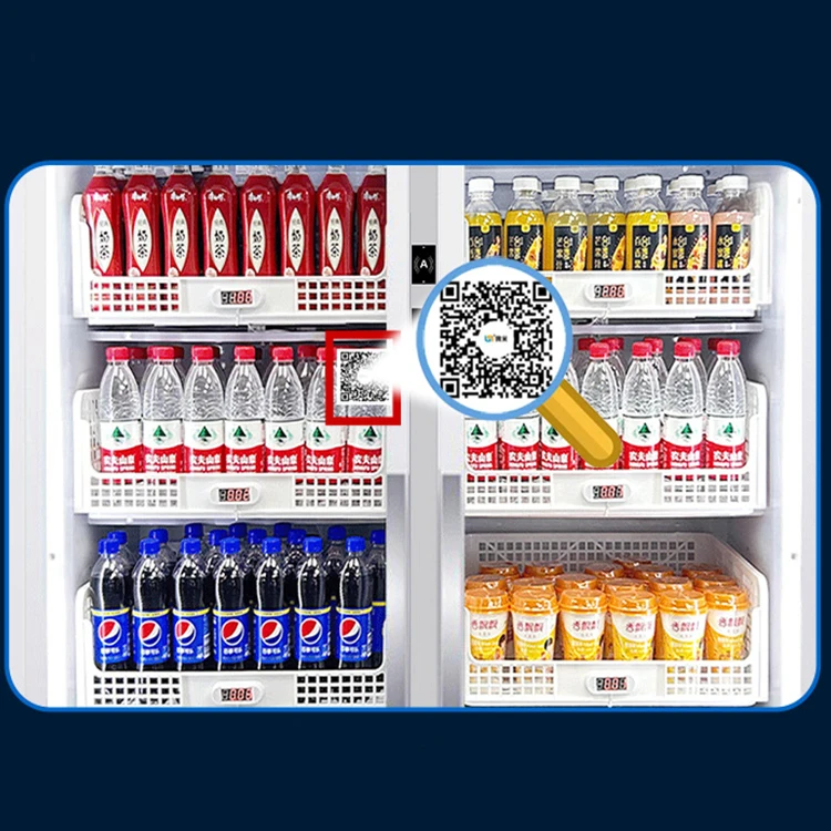Touchscreen vending machine for snack and beverage bottles at manufacturer Intelligent fresh locker self-service vending machine
