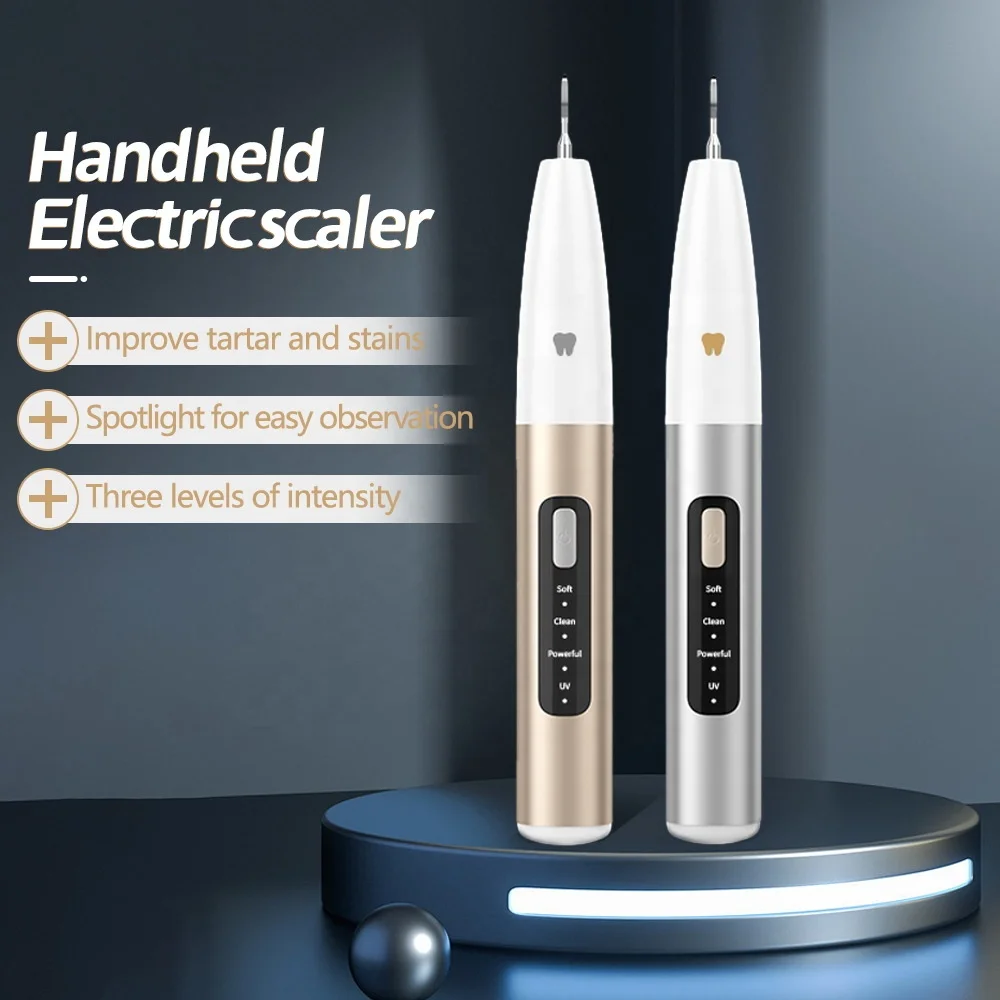 Metal Color Best Tooth Cleaner Home Use Dental Calculus Remover Electric Waterproof Ultrasonic Plaque Remover for teeth