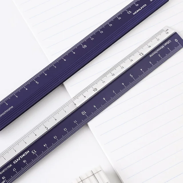 
KOKUYO steel ruler 18cm aluminum metal ruler 