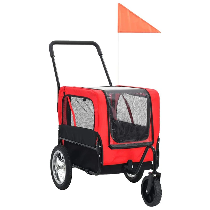 
New Design Foldable Double Pet Stroller Dog Bike Pet Trailer 
