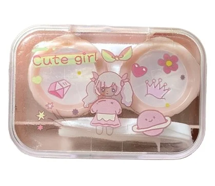 Colorful Contact Lens Container Holder, Outdoor Portable Mini Contact Lens Soak Storage Kit for Travel & Home