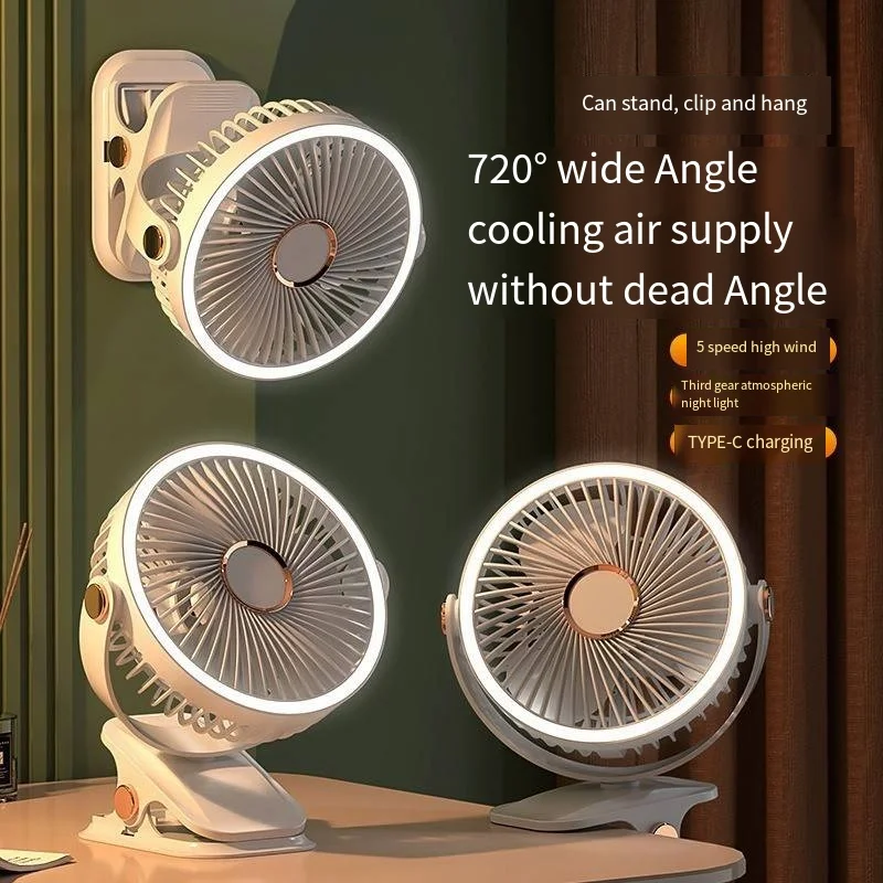 High Quality Durable Using Various Dormitory Portable Fan Light Fan With Clip