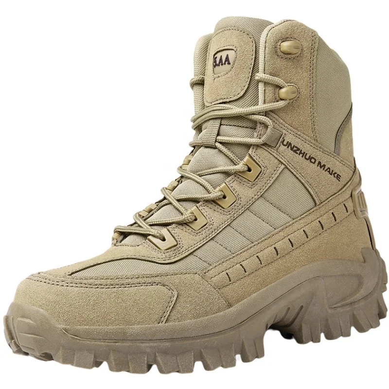 New Arrival Outdoor Hiking Shoes Non-Slip Wear-Resistant Breathable Shock Absorbing Waterproof Desert Hiking Boots For Men