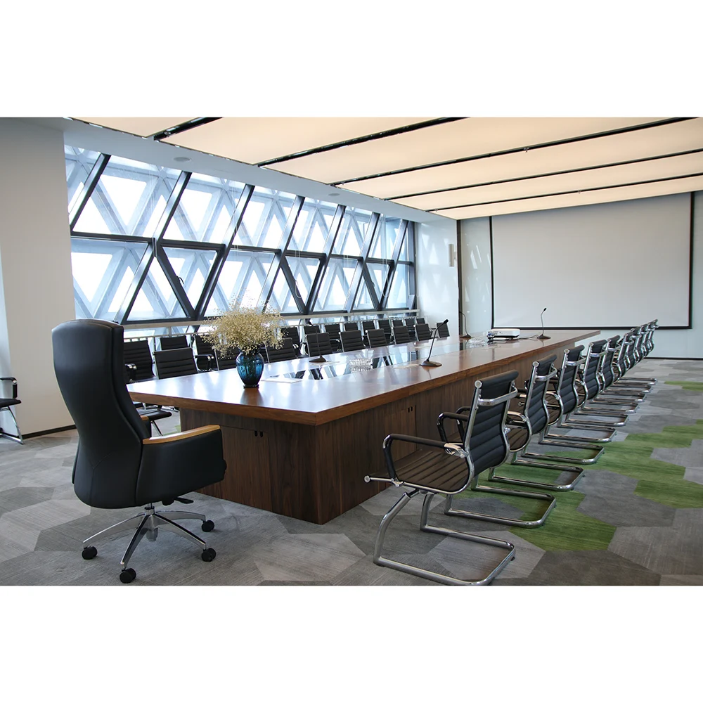 Заводская цена большой офисный Конференц-зал твердый деревянный коммерческий стол для конференций современный дизайн конференц-зал
