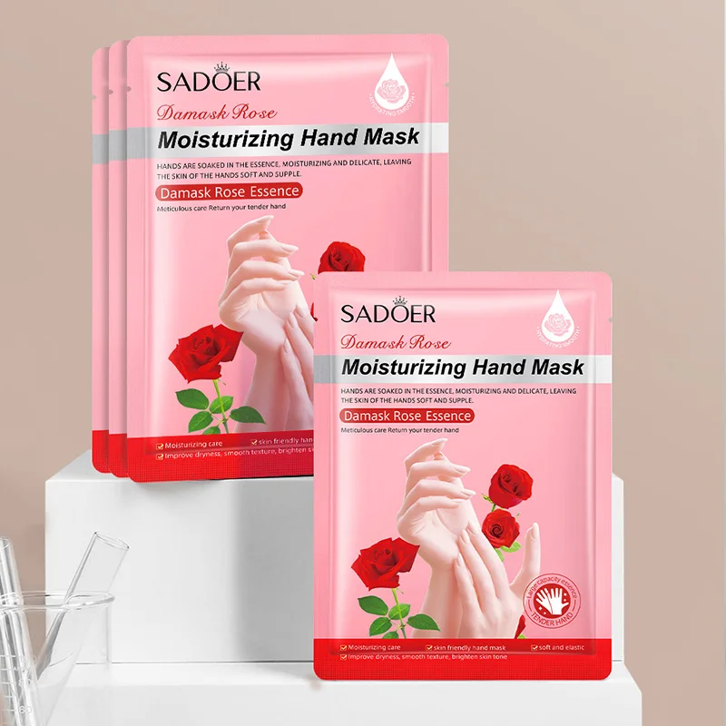 SADOER OEM factory Goat Milk Niacinamide care skin moisturizing hand mask peeling nourishing hand & feet mask