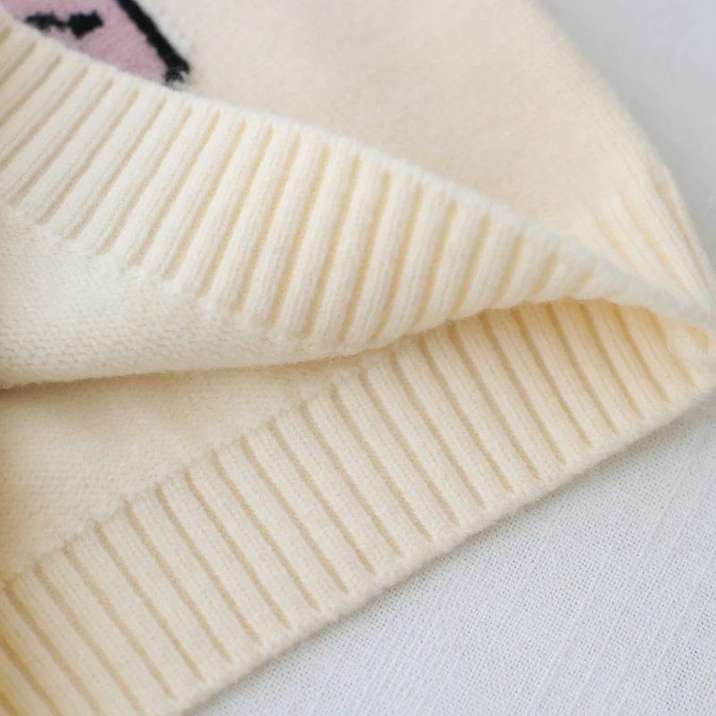 
Knitted lovely spring autumn 1-3 year old baby sweater wholesale cartoon design long sleeve baby girl sweater 