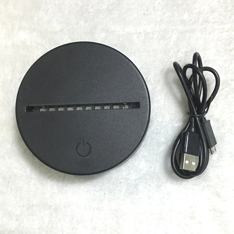 
2020 USB Cable Touch 3d LED Light Holder Lamp Base For 3d LED Night Light Colorful Light Bases Table Decor Holder for deco 