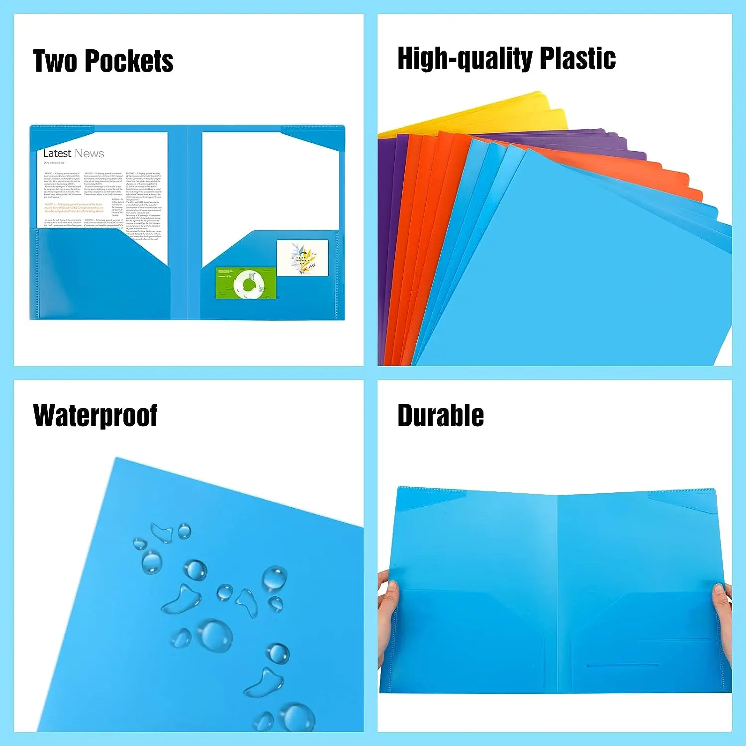China made customized logo office stationery a4 hardcover file folder