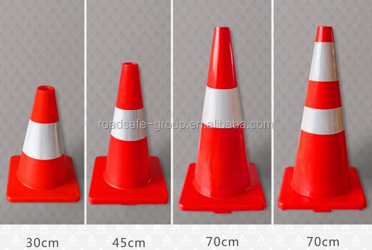Manufacture 30/45/70/90cm PVC Road Safety Warning Cone and Security Equipments Construction