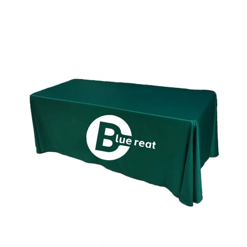 Personalized Add Your Logo 4ft 6ft 8ft Spandex Table Cloth With Company Logo