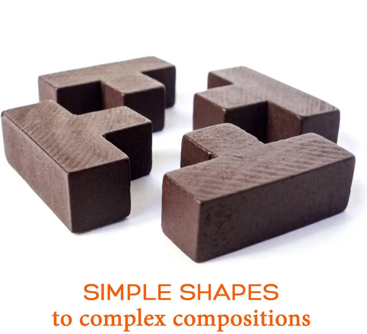 Wooden Brain Teaser Puzzle Cube for Adults Wooden Mind T-Shaped Jigsaw Puzzles  for the intellectual challenge educationan