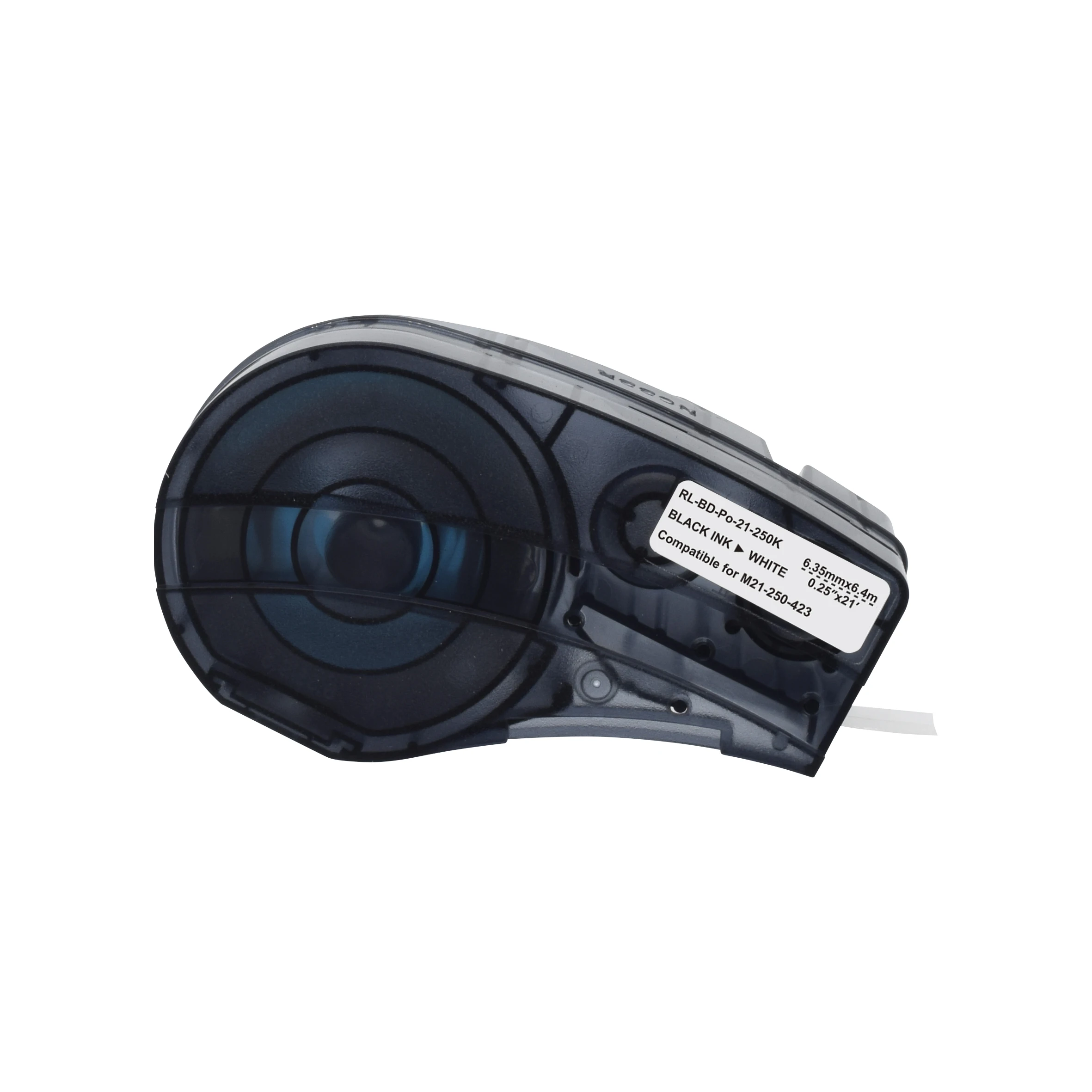 TPL 100% Compatible Brady Label M21-250-423 6.35MM Black on White Polyolefin Wire Marking Sleeves for BMP21-PLUS BMP21-LAB