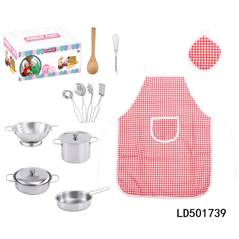 Funny Sitimulation Children Apron Cooking Play Toy Kitchen Apron Hat Deluxe Chef Set Suit Kids Kitchen toys