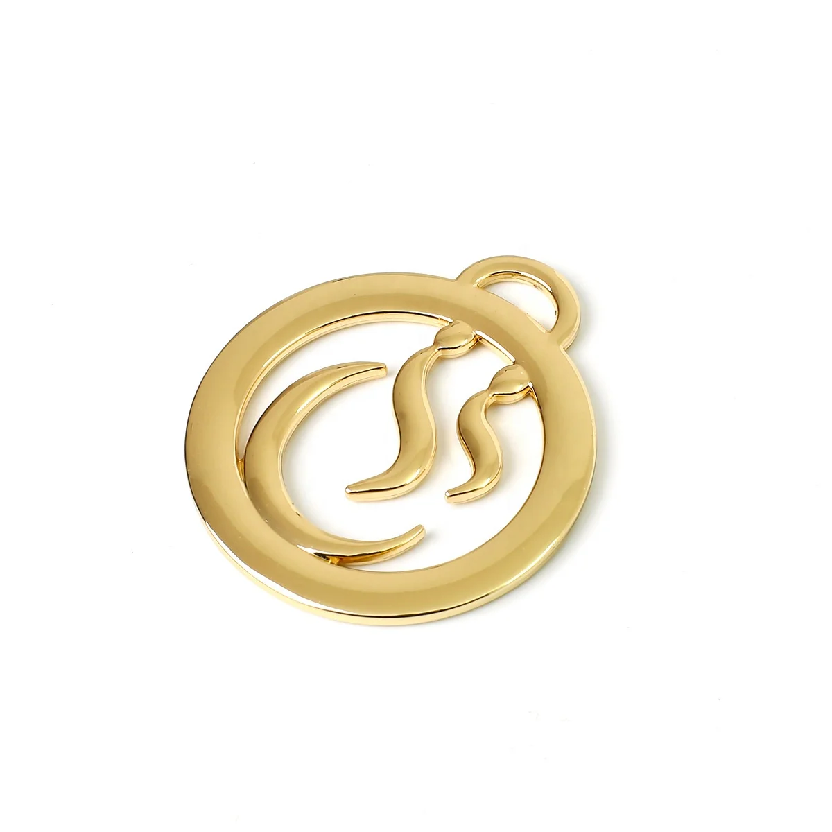 Luxury Bag Accessories Custom Metal Hanging Label  Hollow Shape Metal Brand Logo Label For Bag Garments And Perfume Bottles