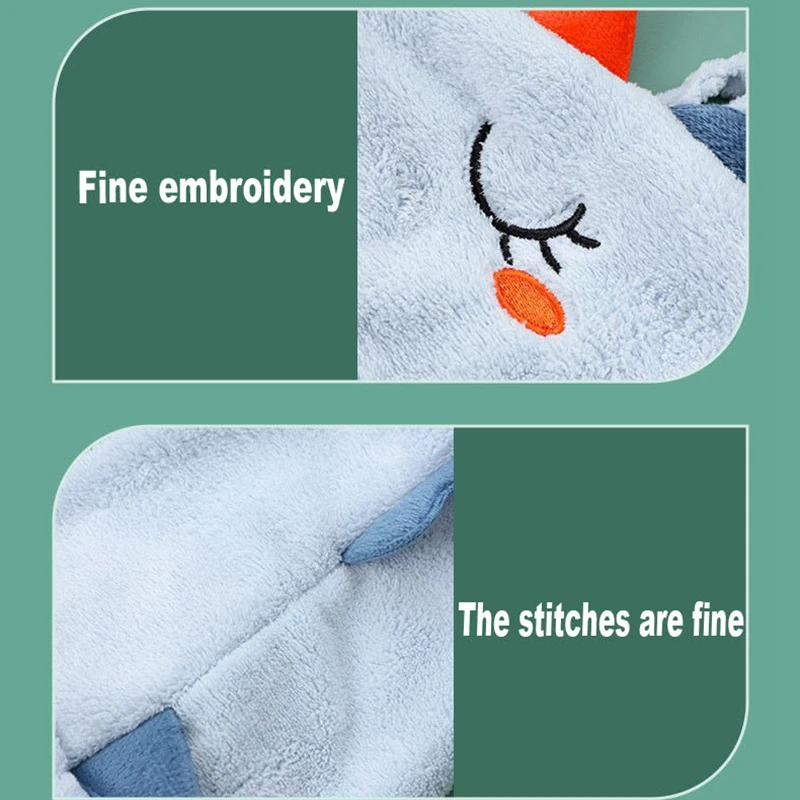 Coral Fleece Soft Towel Hanging Cloth For Kitchen And Bathroom Absorption  dragon type Hand Towels 20*40cm
