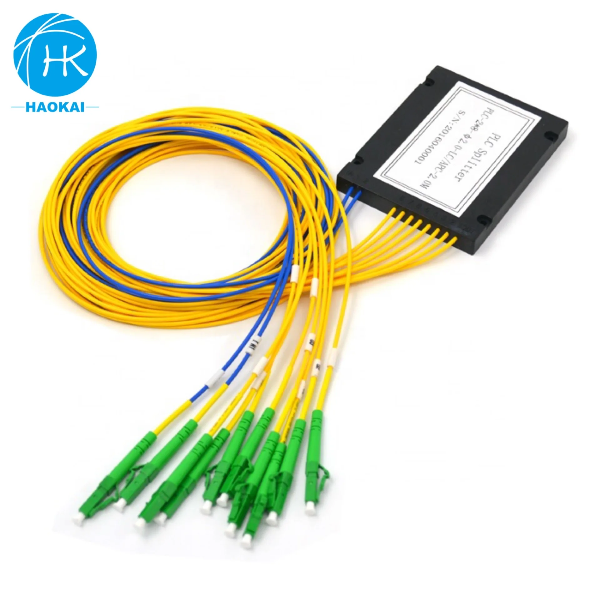 ABS box FTTH 1x8 1x16 1x32 Passive Fiber Optical PLC Splitter with SC APC connector
