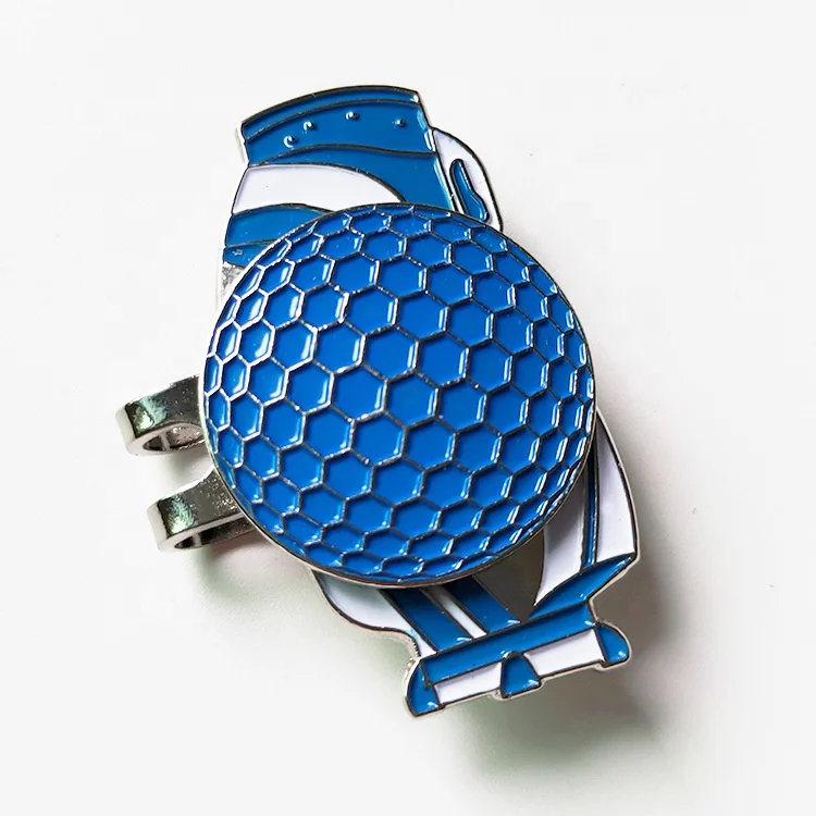 New Design Green Blue Yellow Metal Magnetic Golf Ball Marker With Coin In Stock