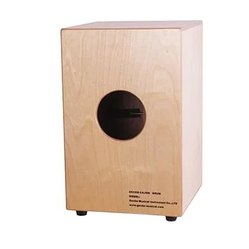 GECKO CL19WJ Cajon box drum wholesale price Zingana wood Zebrawood birch wood cajon drum with steel string