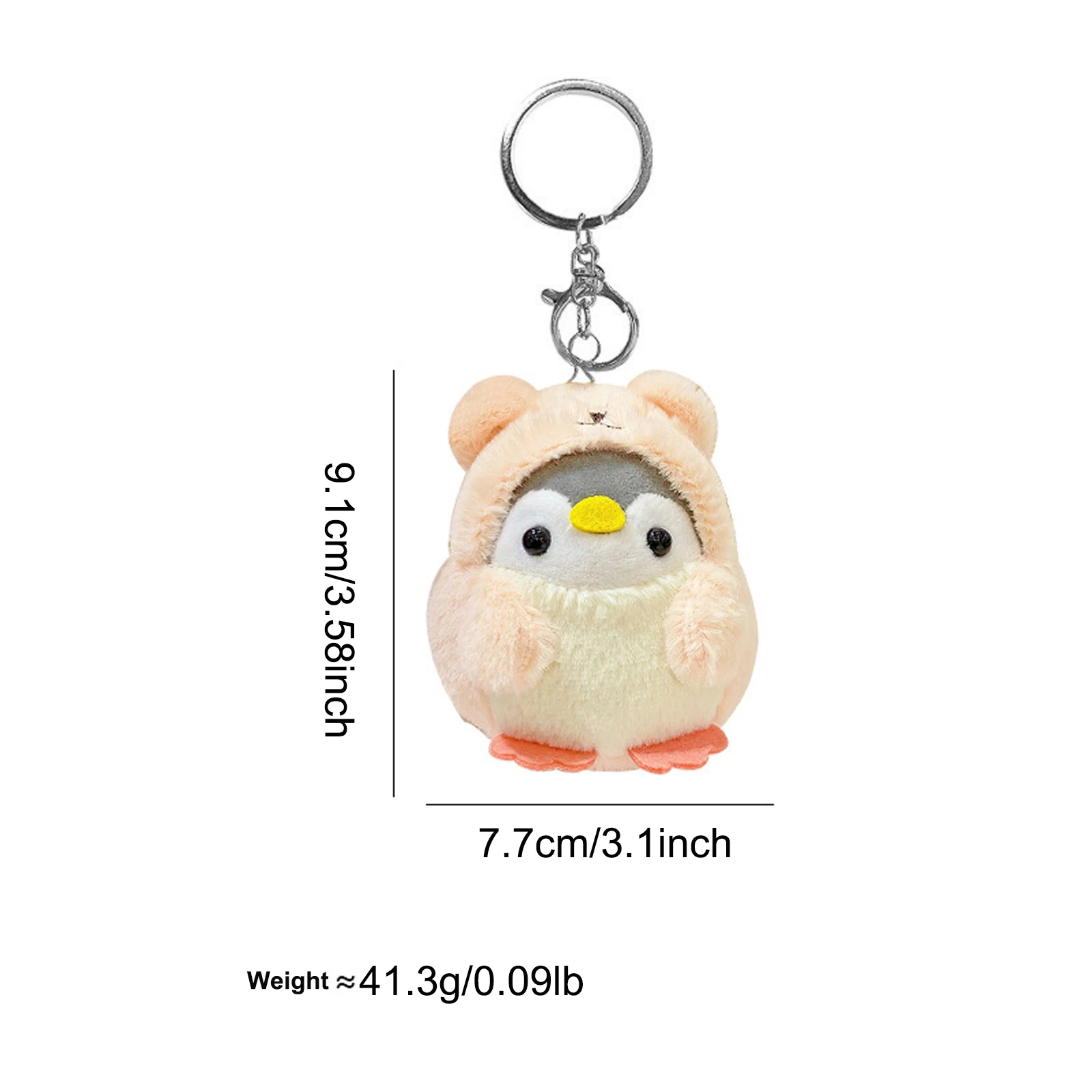 Cut Penguin Doll Keys keychain Girls Cartoon Car Keyring Women Bag Accessories Creative Cartoon Plush Doll Keychain