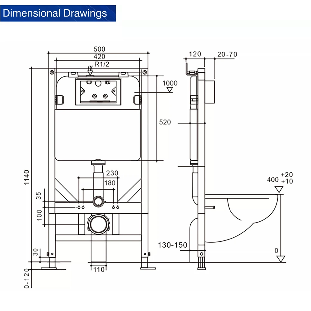 Bathroom fine quality cheap wc sanitary ware Infrared ray induction gravity flushing wall hung smart toilet hide tank