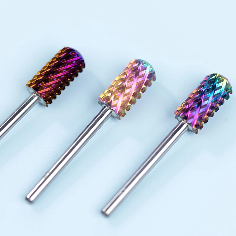 Professional Nail Supplies Wholesale Nail Carbided Bit Custom Logo Manicure E File Large Barrel Flat Round 4xc Nail Drill Bit