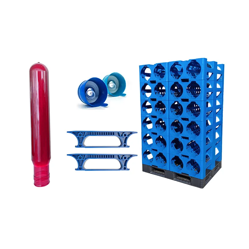 Customized Colorful 55Mm Pet Preform 5 Gallon Plastic Bottles With Water Bottle Lid Cap Plastic Handle