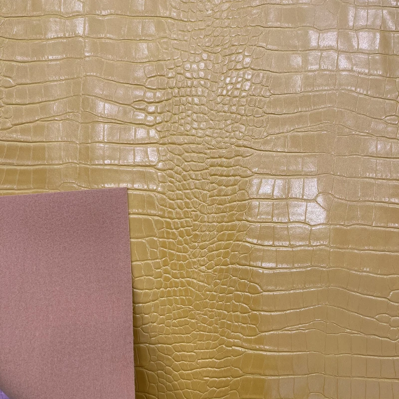 Оптовая продажа Водонепроницаемая ПВХ крокодиловая кожа с тиснением крокодиловой кожи искусственная для сумки