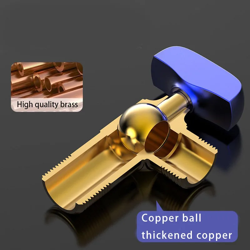 Home gas water heater special hot and cold triangle valve ball core toilet full open valve large flow Angle valve