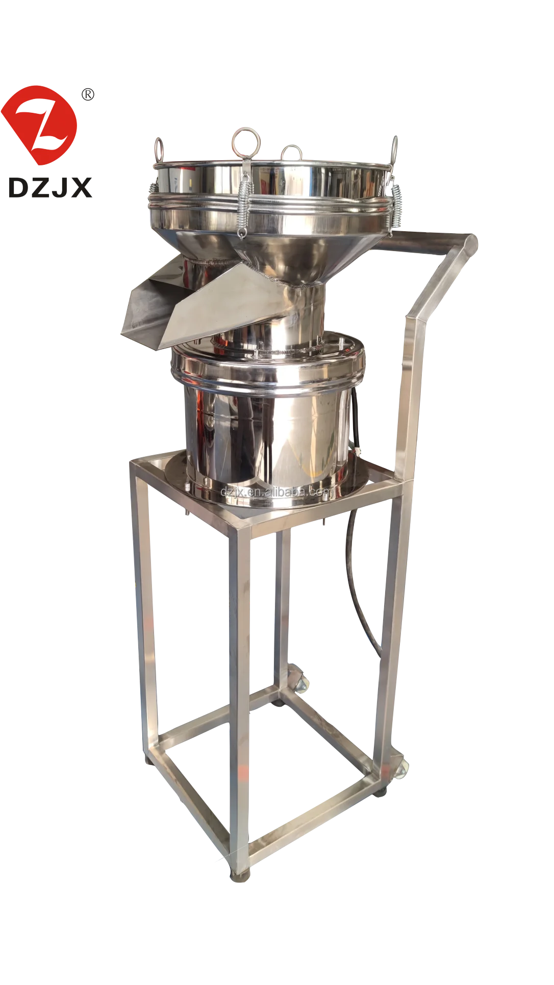 DZJX Small Sugar Powder 450 Soy Milk Liquid Shaker Vibrating Screen Vibration Sieve Separator Filter Machine Yellow