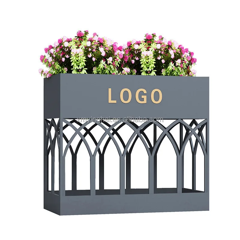 High Quality Custom Outdoor Metal Garden Pots Big Corten Steel Pots Flower Planters Flower Box