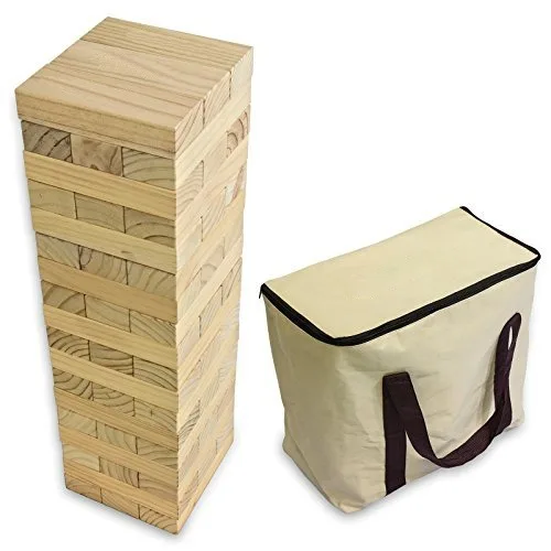 Large stacking game tower outdoor games yard games giant building blocks for kids large build blocks