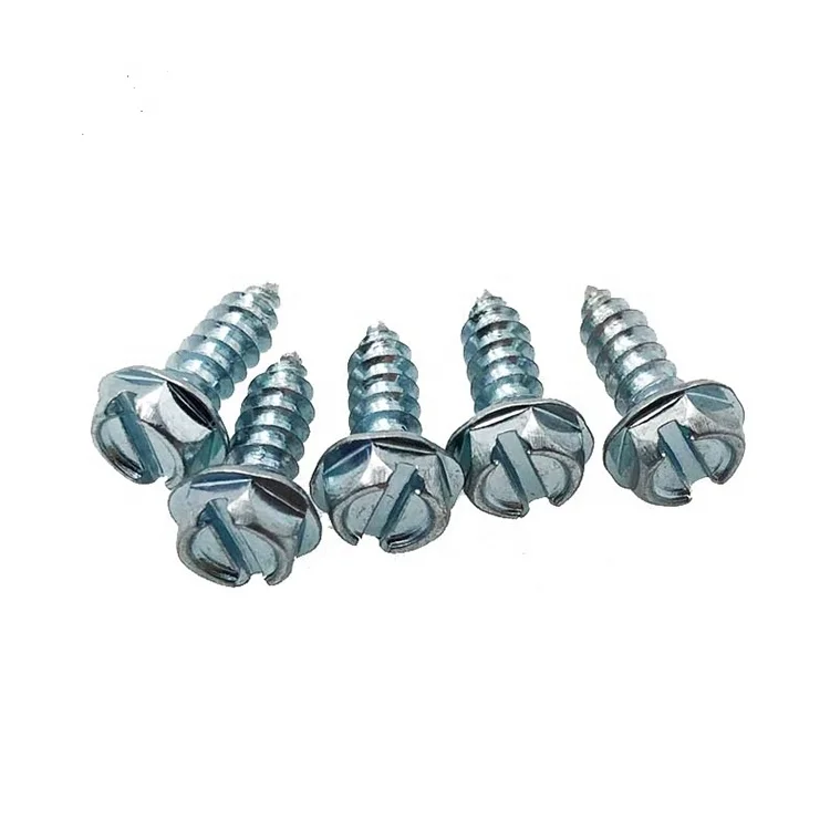 slotted hex washer head self tapping sheet metal piercing screws