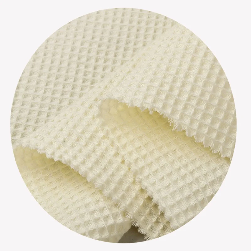 China Suppliers High Quality 100% Cotton Waffle Fabric For Fashion Garment