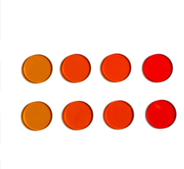 Good Selling CB550 Orange Color Window Glass IR Pass Optical Filter In Stock