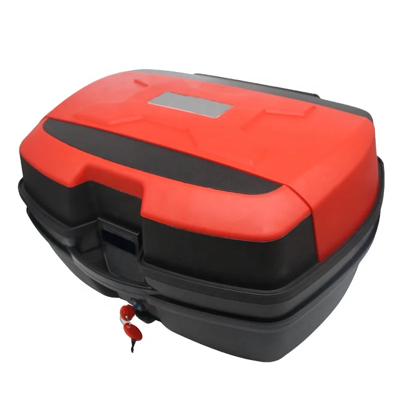 
Side Box Motorcycle Scooter Top Case Motorcycle 45L Red plastic Moto back Trunk by china Factory 
