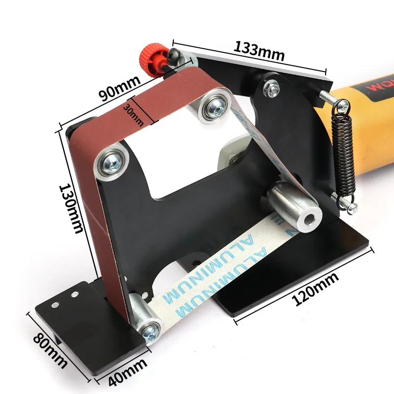 Electric Angle Grinder Mini Sander Sanding Belt Adapter Bandfile Belt Head Sander For M10/M14