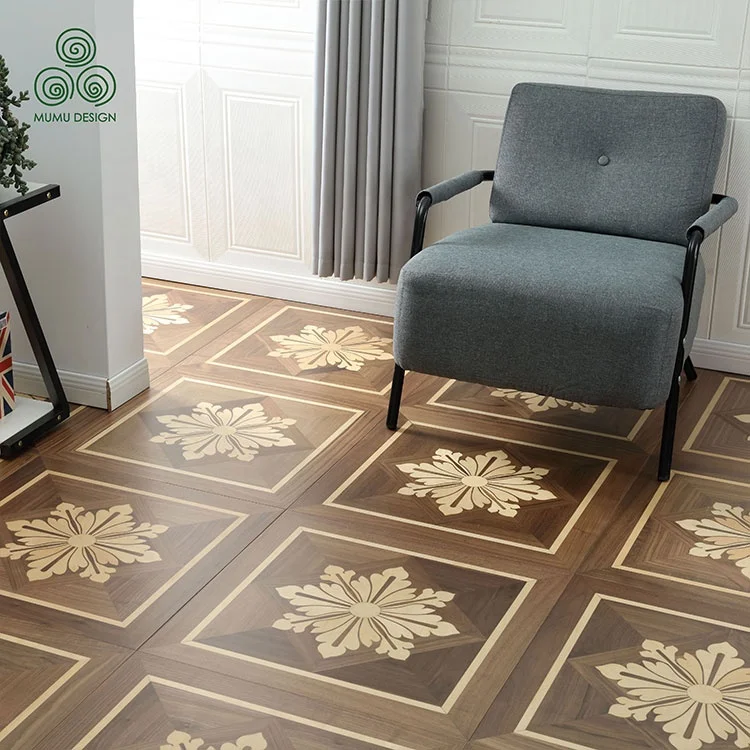 MUMU Unique Wooden Pattern Oak Fishbone Decorative Effect Parquet Wood Flooring for Hotel or Office Deck